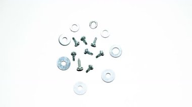 Somun ve civata Dance beyaz bir arka plan üzerinde. 4k vurdu