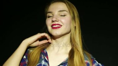  4 k. çekici sexy genç kız model poz 