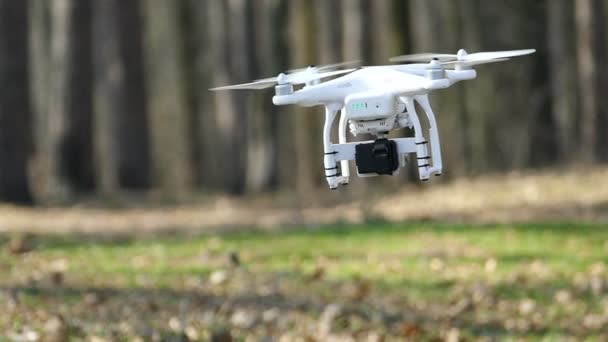 Zwolnionym tempie. Niskie drone latający z bliska — Wideo stockowe
