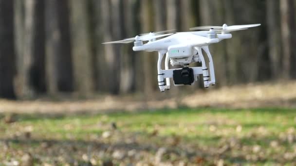 Al rallentatore. Drone a basso volo da vicino — Video Stock