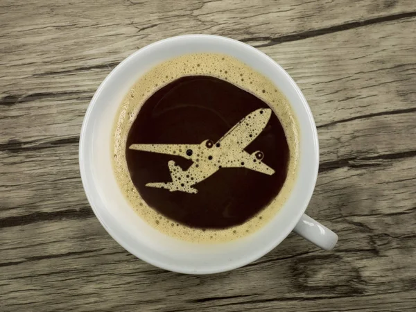 Coffeeshop im Flugzeug — Stockfoto