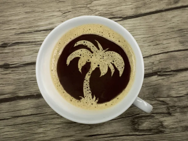 Palme en taza de café — Foto de Stock