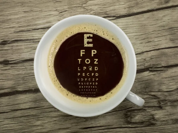 Gratis koffie bij de oogarts — Stockfoto