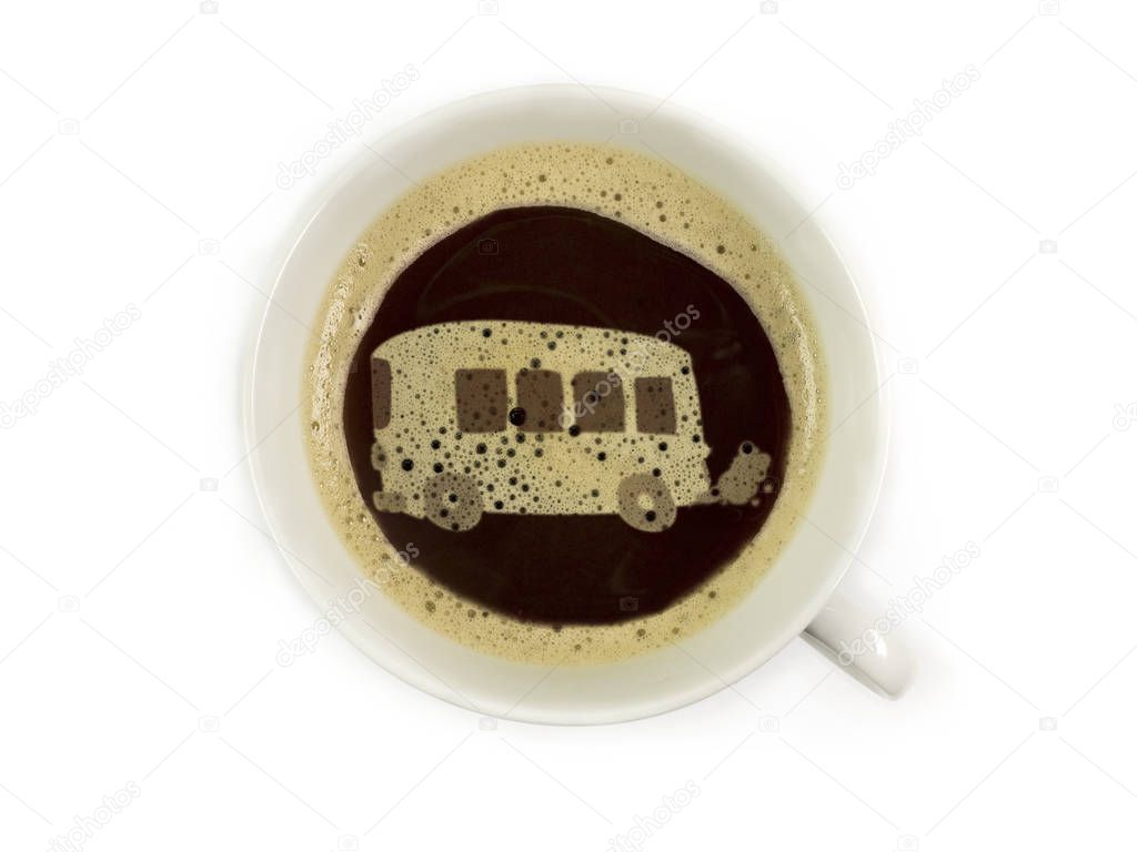 Coffee service in the bus