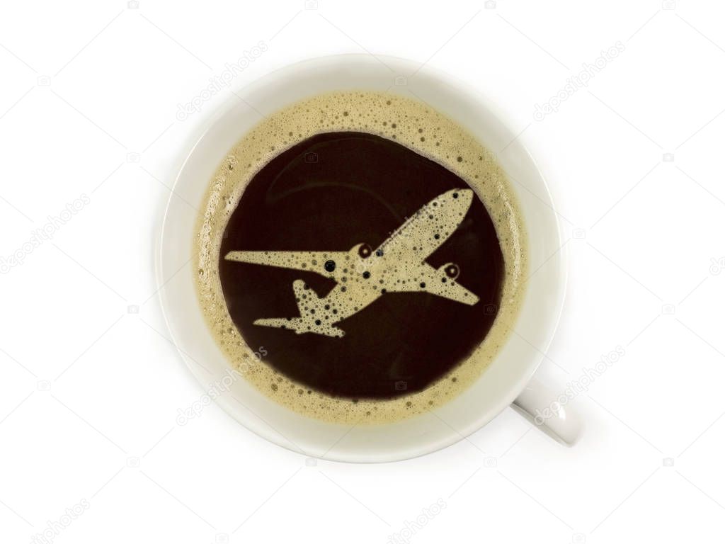 Coffee shop in the aircraft