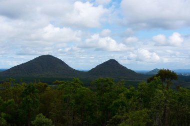 Cam ev Dağları Milli Parkı peyzaj, Queensland, Avustralya