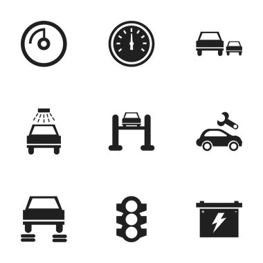 9 düzenlenebilir Rating simgeler kümesi. Hız ekran, otomotiv düzeltme, oto tamir ve daha fazlası gibi simgeler içerir. Web, mobil, UI ve Infographic tasarımı için kullanılabilir.