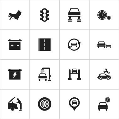 16 düzenlenebilir Rating simgeler kümesi. Pedalla, hız göstergesi, araç yıkama ve daha fazlası gibi simgeler içerir. Web, mobil, UI ve Infographic tasarımı için kullanılabilir.