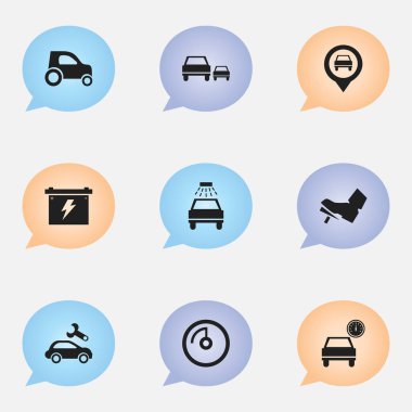 9 düzenlenebilir Rating simgeler kümesi. Pil, otomobil, araba yıkanmak gibi sembolleri içerir ve daha fazlası. Web, mobil, UI ve Infographic tasarımı için kullanılabilir.