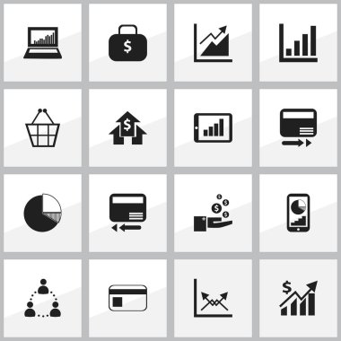 16 düzenlenebilir Analytics simgeler kümesi. Telefon istatistikleri, çanta, ekolayzer görüntü ve daha fazla ticaret gibi simgeler içerir. Web, mobil, UI ve Infographic tasarımı için kullanılabilir.
