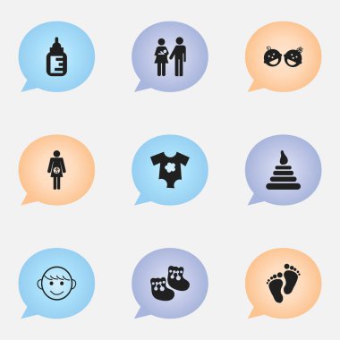 9 düzenlenebilir simgeler kümesi. Lineage, kule, gebelik ve daha fazlası gibi simgeler içerir. Web, mobil, UI ve Infographic tasarımı için kullanılabilir.