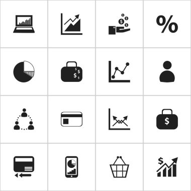 16 düzenlenebilir mantıksal simgeler kümesi. Kar, daire diyagram, şema ve daha fazlası gibi simgeler içerir. Web, mobil, UI ve Infographic tasarımı için kullanılabilir.