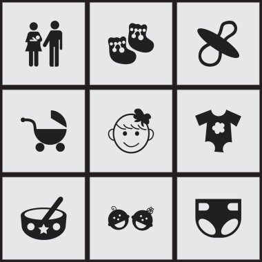 9 düzenlenebilir simgeler kümesi. Öyle aynı derecede Lineage, küçük elbiseler, ayakkabılar bebeklere ve daha fazlası için simgeler içerir. Web, mobil, UI ve Infographic tasarımı için kullanılabilir.