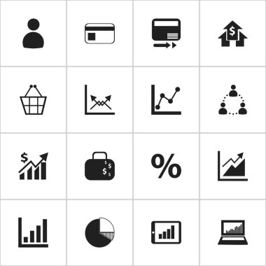 16 düzenlenebilir Analytics simgeler kümesi. İlerleme, House, grafik bilgi ve daha fazla bankacılık gibi simgeler içerir. Web, mobil, UI ve Infographic tasarımı için kullanılabilir.