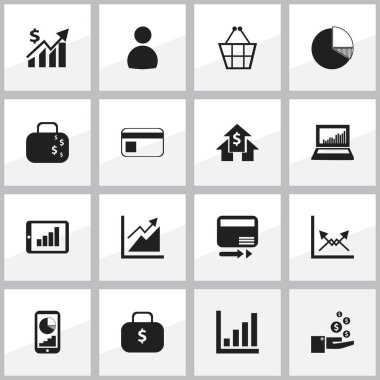 16 düzenlenebilir Hayatinizda simgeler kümesi. Para çantası, ödeme kurtarmak gibi şema ve daha fazla simgeleri içerir. Web, mobil, UI ve Infographic tasarımı için kullanılabilir.