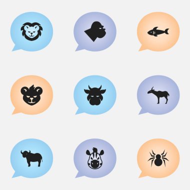 9 düzenlenebilir doğa simgeler kümesi. Öküz, köpekbalığı, ceylan ve daha fazlası gibi simgeler içerir. Web, mobil, UI ve Infographic tasarımı için kullanılabilir.