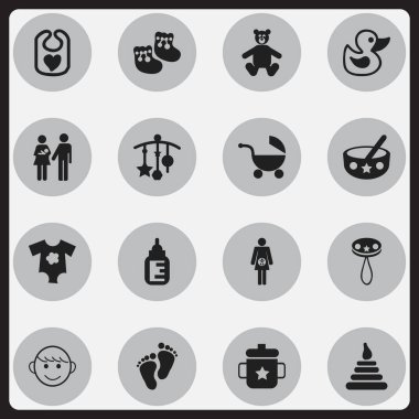 16 düzenlenebilir simgeler kümesi. Ayakkabı gibi simgeler bebekler, Goplet, Lineage ve daha içerir. Web, mobil, UI ve Infographic tasarımı için kullanılabilir.