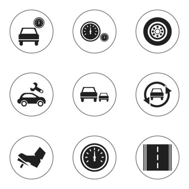 9 düzenlenebilir Rating simgeler kümesi. Yarış, otomotiv düzeltme, otomobil ve daha fazlası gibi simgeler içerir. Web, mobil, UI ve Infographic tasarımı için kullanılabilir.