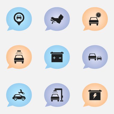 9 düzenlenebilir Rating simgeler kümesi. Yarış, otomotiv, otomotiv saptamak ve daha fazla gibi simgeler içerir. Web, mobil, UI ve Infographic tasarımı için kullanılabilir.