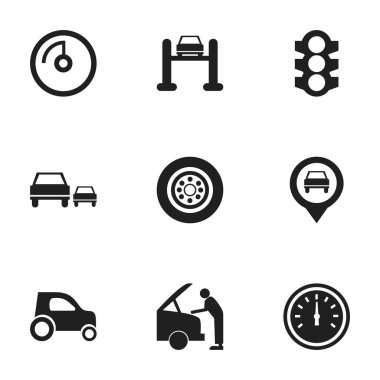 9 düzenlenebilir Rating simgeler kümesi. Hız ekran, oto Servisi, hız kontrolü ve daha fazla gibi simgeler içerir. Web, mobil, UI ve Infographic tasarımı için kullanılabilir.