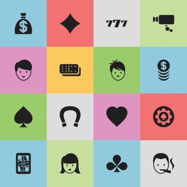 16 düzenlenebilir iş simgeler kümesi. Siyah kalp, Sigara içen, Shamrock ve daha fazlası gibi simgeler içerir. Web, mobil, UI ve Infographic tasarımı için kullanılabilir.