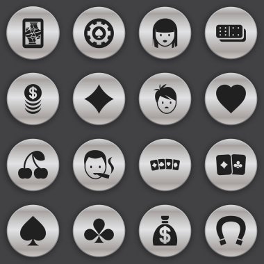 16 düzenlenebilir heyecan simgeler kümesi. Blackjack, siyah kalp, Rhombus ve daha fazlası gibi simgeler içerir. Web, mobil, UI ve Infographic tasarımı için kullanılabilir.