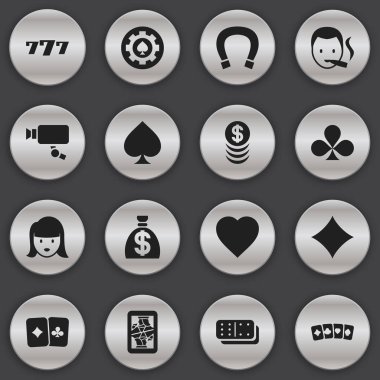 16 düzenlenebilir heyecan simgeler kümesi. Şanslı-7, şans tılsımı, paran ve daha fazlası gibi simgeler içerir. Web, mobil, UI ve Infographic tasarımı için kullanılabilir.