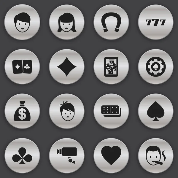 16 düzenlenebilir iş simgeler kümesi. Şans tılsımı, Bones oyun, gibi simgeler Rhombus ve daha fazlasını içerir. Web, mobil, UI ve Infographic tasarımı için kullanılabilir.