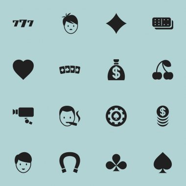 16 düzenlenebilir heyecan simgeler kümesi. Sigara içen, yonca, paran ve daha fazlası gibi simgeler içerir. Web, mobil, UI ve Infographic tasarımı için kullanılabilir.