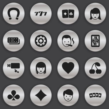 16 düzenlenebilir heyecan simgeler kümesi. Kart Çift, aşk, siyah kalp ve daha fazlası gibi simgeler içerir. Web, mobil, UI ve Infographic tasarımı için kullanılabilir.