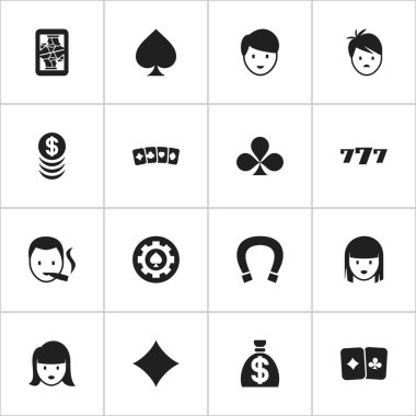 16 düzenlenebilir iş simgeler kümesi. Rhombus, Blackjack, çocuk ve daha fazlası gibi simgeler içerir. Web, mobil, UI ve Infographic tasarımı için kullanılabilir.