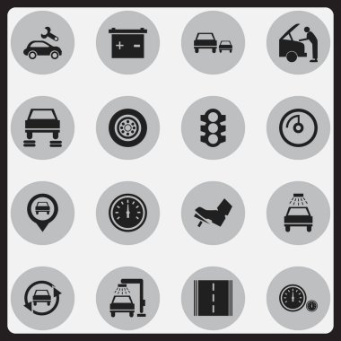 16 düzenlenebilir Rating simgeler kümesi. Lastik, pedalla, tamirci gibi simgeler ve daha fazlasını içerir. Web, mobil, UI ve Infographic tasarımı için kullanılabilir.
