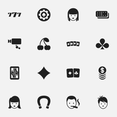 16 düzenlenebilir heyecan simgeler kümesi. Shamrock, Cam, şans tılsımı ve daha fazla izleme gibi simgeler içerir. Web, mobil, UI ve Infographic tasarımı için kullanılabilir.