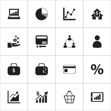 16 düzenlenebilir Hayatinizda simgeler kümesi. Daire diyagram, grafik bilgilerini, kullanıcı ve daha fazlası gibi simgeler içerir. Web, mobil, UI ve Infographic tasarımı için kullanılabilir.
