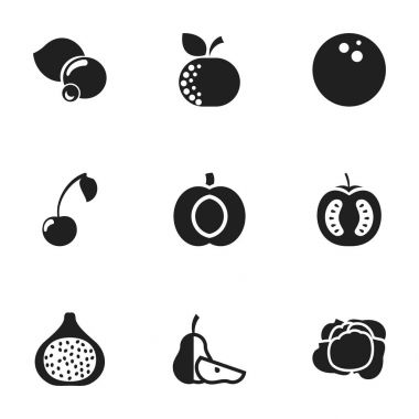 9 düzenlenebilir sebze simgeler kümesi. Yarım domates gibi simgeler Bilberry, nektarin ve daha fazlasını içerir. Web, mobil, UI ve Infographic tasarımı için kullanılabilir.