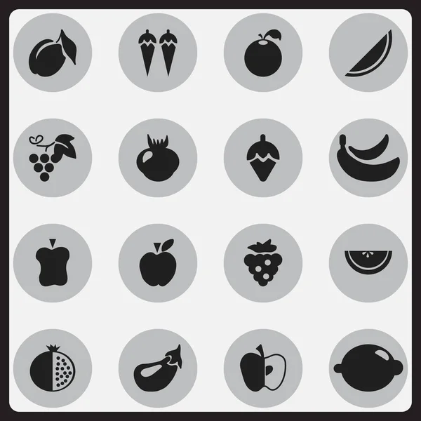 Conjunto de 16 Ícones de Sobremesa Editáveis. Inclui símbolos como Jonagold, Garnet, Apple e muito mais. Pode ser usado para Web, Mobile, UI e design infográfico . —  Vetores de Stock