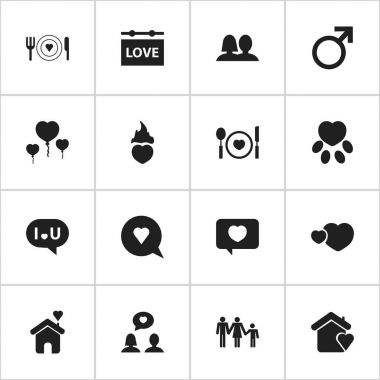 16 düzenlenebilir tutku simgeler kümesi. Sevinç, soy, plaka ve daha fazlası gibi simgeler içerir. Web, mobil, UI ve Infographic tasarımı için kullanılabilir.