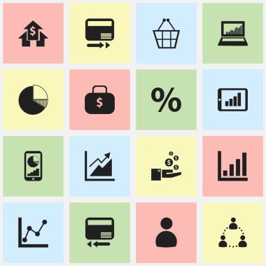 16 düzenlenebilir Hayatinizda simgeler kümesi. Kar, grafik bilgilerini, ilerleme ve daha fazlası gibi simgeler içerir. Web, mobil, UI ve Infographic tasarımı için kullanılabilir.