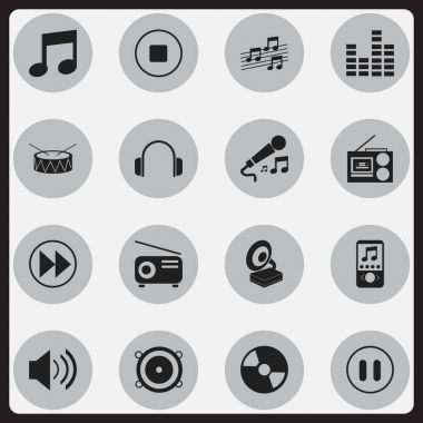 16 düzenlenebilir Melody simgeler kümesi. Ses, tuzak, kaset çalar ve daha fazlası gibi simgeler içerir. Web, mobil, UI ve Infographic tasarımı için kullanılabilir.