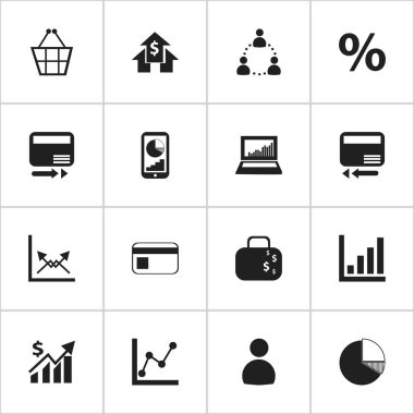 16 düzenlenebilir Hayatinizda simgeler kümesi. Telefon istatistikleri, nakit evrak çantası, grafik bilgi ve daha fazlası gibi simgeler içerir. Web, mobil, UI ve Infographic tasarımı için kullanılabilir.