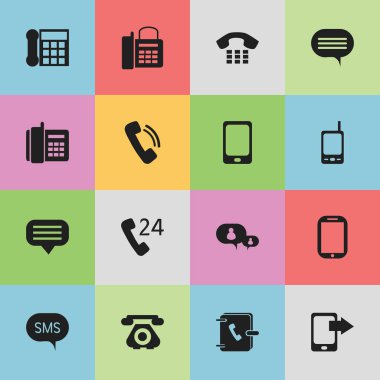 16 düzenlenebilir aygıt simgeler kümesi. Chat, konuşma, akıllı telefon ve daha fazla gibi simgeler içerir. Web, mobil, UI ve Infographic tasarımı için kullanılabilir.