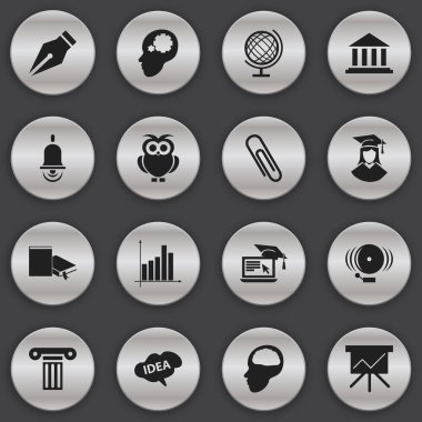 16 düzenlenebilir bilim simgeler kümesi. Yaratıcı bir fikir, gece Fowl, uç ve daha fazlası gibi simgeler içerir. Web, mobil, UI ve Infographic tasarımı için kullanılabilir.