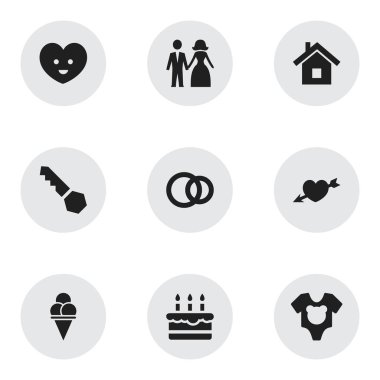 9 düzenlenebilir millet simgeler kümesi. Kilit, Hoop, pastane ve daha fazlası gibi simgeler içerir. Web, mobil, UI ve Infographic tasarımı için kullanılabilir.