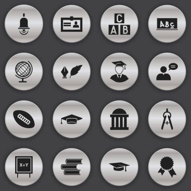 16 düzenlenebilir bilim simgeler kümesi. Mezunu, düşünen adam, sertifika ve daha fazlası gibi simgeler içerir. Web, mobil, UI ve Infographic tasarımı için kullanılabilir.