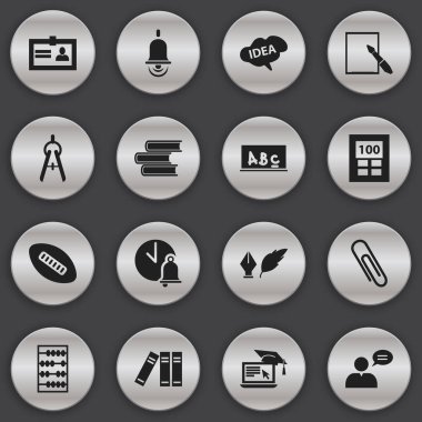 16 düzenlenebilir bilim simgeler kümesi. Sertifika, Kütüphane, uzaktan eğitim ve daha fazlası gibi simgeler içerir. Web, mobil, UI ve Infographic tasarımı için kullanılabilir.