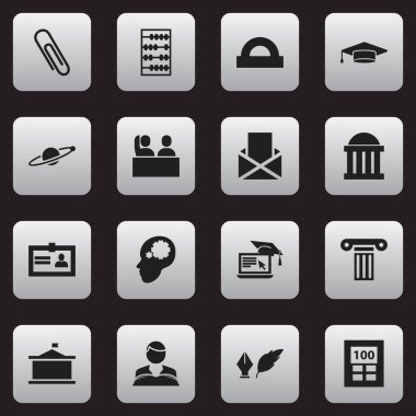 16 düzenlenebilir bilim simgeler kümesi. Ayağı, elyaf, edebiyat ve daha fazlası gibi simgeler içerir. Web, mobil, UI ve Infographic tasarımı için kullanılabilir.