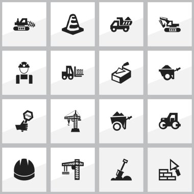 16 düzenlenebilir yapısını simgeler kümesi. Sembolleri karşı karşıya gibi Spatula, kask ve daha fazlasını içerir. Web, mobil, UI ve Infographic tasarımı için kullanılabilir.