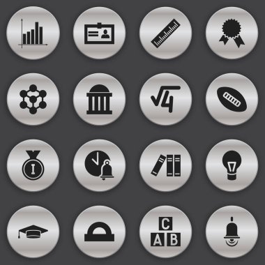 16 düzenlenebilir okul simgeler kümesi. Sertifika, yeşilaycı, ilk yer ve daha fazlası gibi simgeler içerir. Web, mobil, UI ve Infographic tasarımı için kullanılabilir.