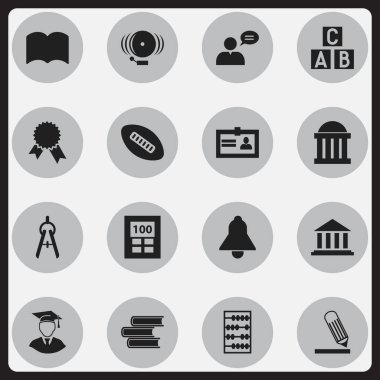 16 düzenlenebilir bilim simgeler kümesi. Düşünen adam, Diplomaed erkek, aritmetik ve daha fazlası gibi simgeler içerir. Web, mobil, UI ve Infographic tasarımı için kullanılabilir.