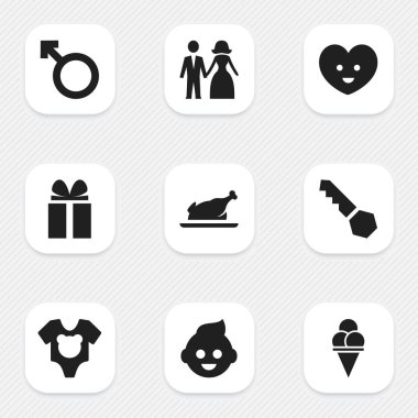 9 düzenlenebilir millet simgeler kümesi. Adam amblemi, soğuk tatlı, ruh ve daha fazlası gibi simgeler içerir. Web, mobil, UI ve Infographic tasarımı için kullanılabilir.